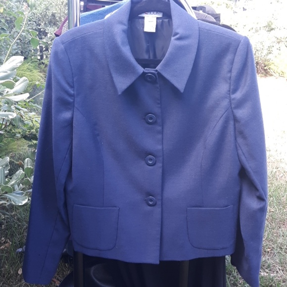 JG Hook Navy button-down Blazer Wool size 12 - Picture 4 of 6